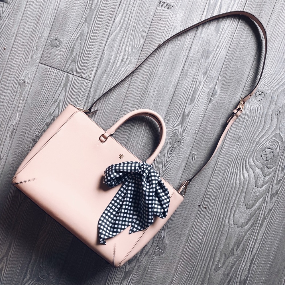 Tory Burch Blush Pink Leather Crossbody Satchel
